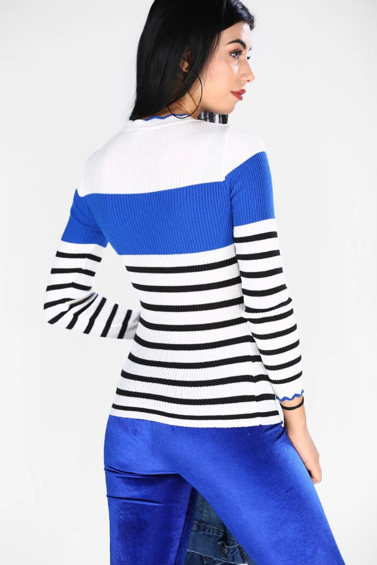 Women's Patterned Tricot Pullover