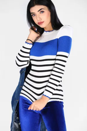Women's Patterned Tricot Pullover